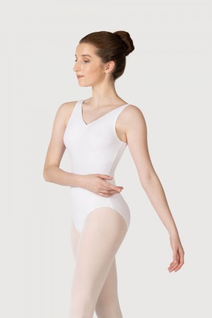 White Women's Bloch Pia Leotards | MUSHR48944