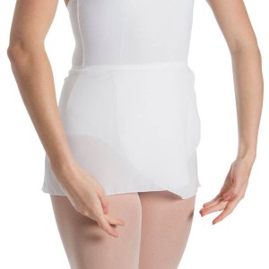 White Women's Bloch Professional Wrap Skirts | MUSFT88093