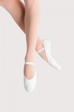 White Women's Bloch Prolite Leather Ballet Flats | UUSTG19034