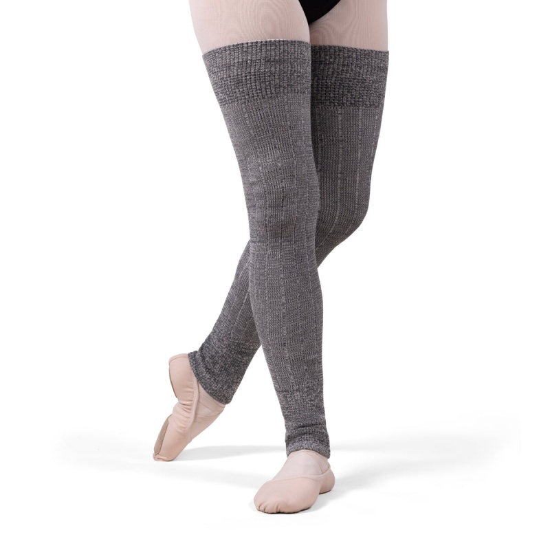 Baby Pink/Dark Grey Men\'s Bloch Knit Long Ribbed Legwarmers Knitwear | USQCS27874