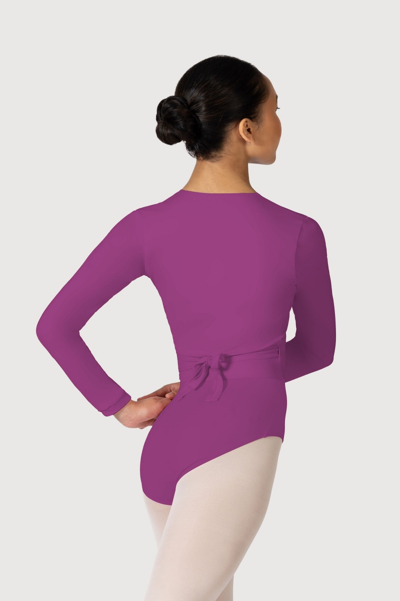 Berry Women's Bloch Overture Crossover Long Sleeve Wrap Tops | MUSFT94204