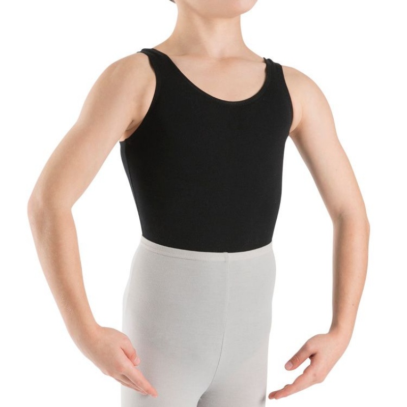 Black Kids' Bloch Billy Sleeveless Tops | USZPD94660