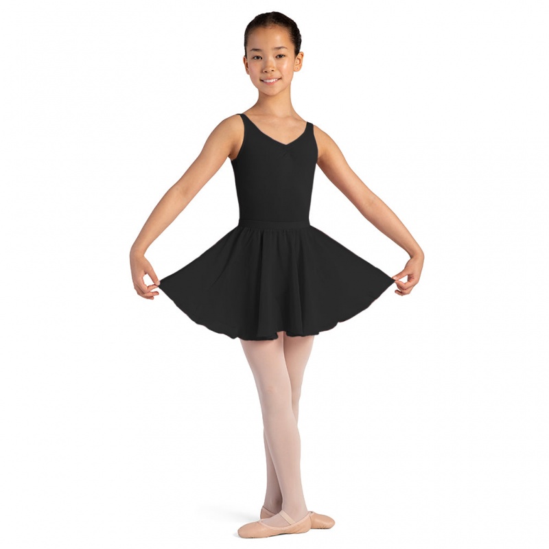 Black Kids' Bloch Chayanne Chiffon Short Circle Skirts | AUSDF42696