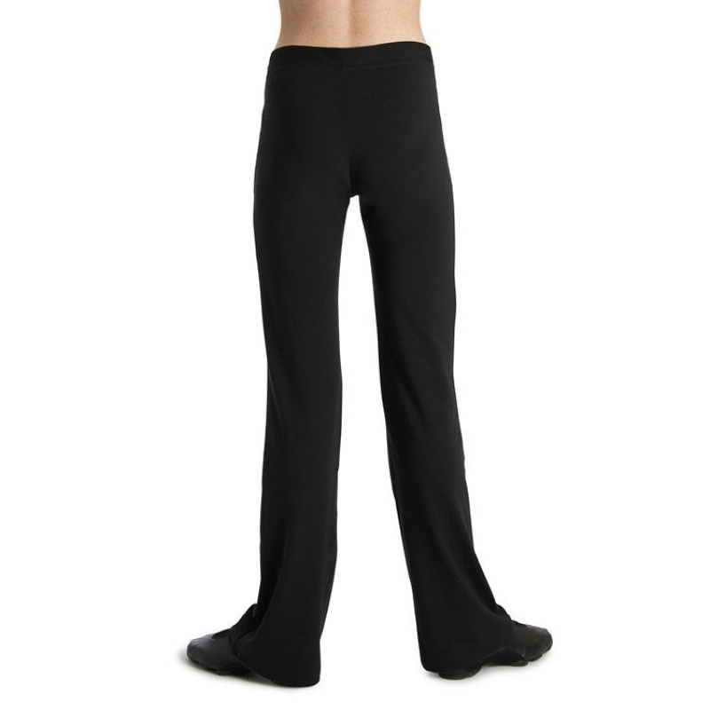 Black Kids' Bloch Front Pant Bottoms | USNEJ40817