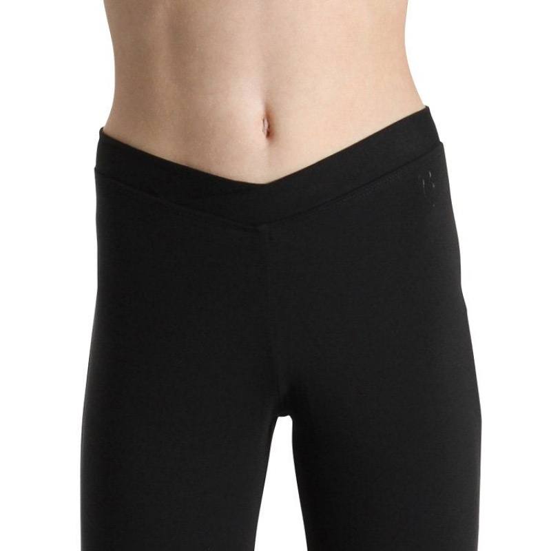 Black Kids' Bloch Front Pant Bottoms | USNEJ40817