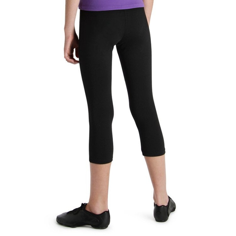 Black Kids' Bloch Front Tight Bottoms | QUSWA12944