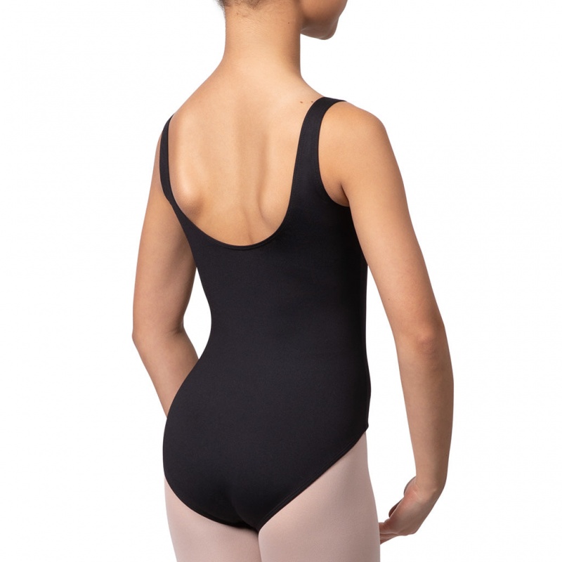 Black Kids' Bloch Overture Ondina Princess Seam Leotards | LUSTR86228