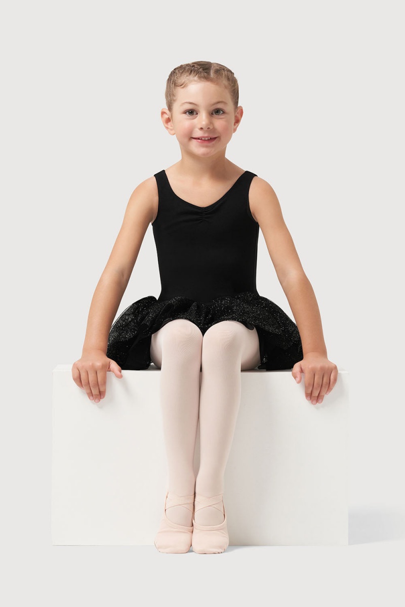 Black Kids\' Bloch Sparkle Tank Tutu Leotards | EUSHC24181