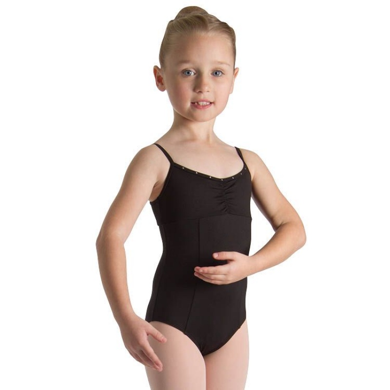 Black Kids\' Bloch Sugar Bow Back Leotards | GUSUC55429