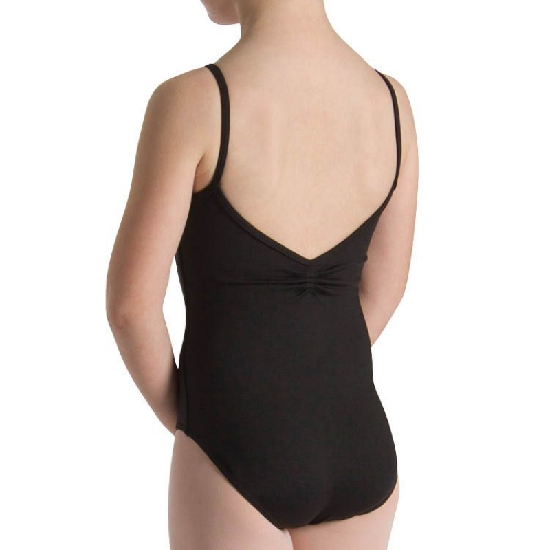 Black Kids' Bloch Teresa Pinch Front And Back Leotards | SUSNY84649