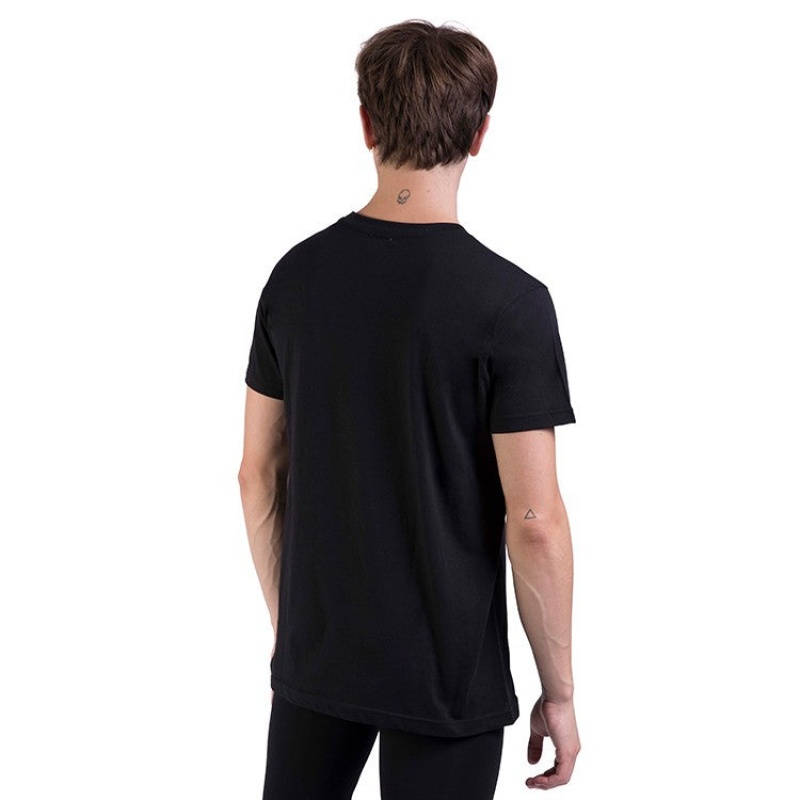 Black Men's Bloch Heath Relaxed Slim Fit Tops | USNZX65734