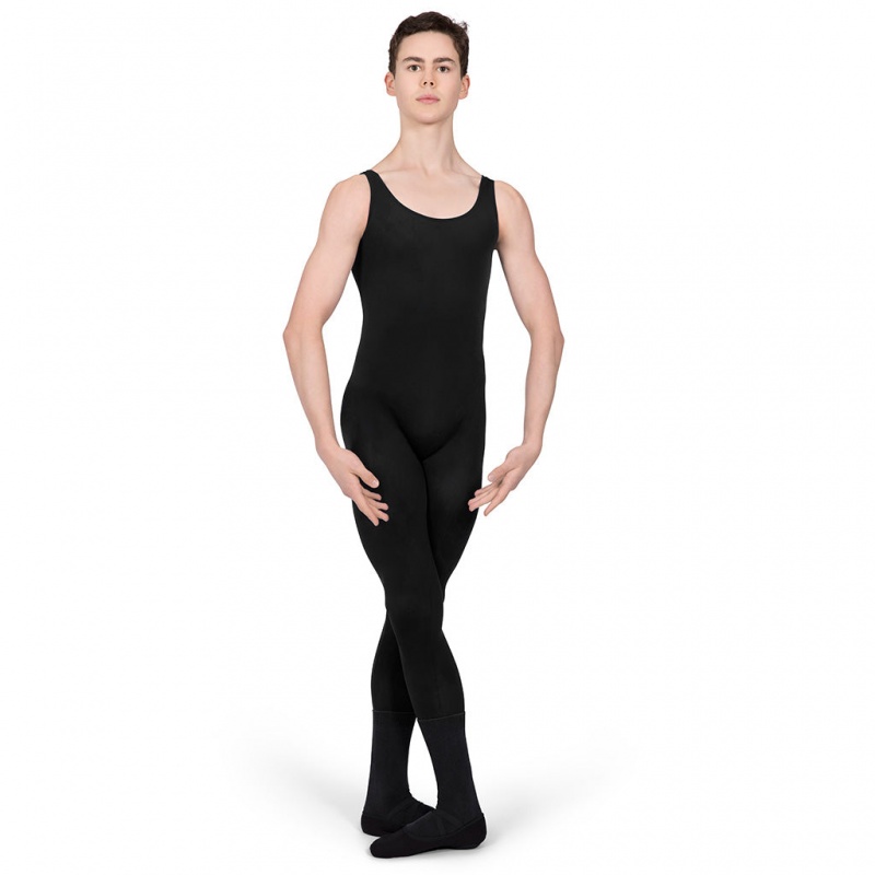 Black Men's Bloch Imperial Chad N/S Unitards | FUSHY13923