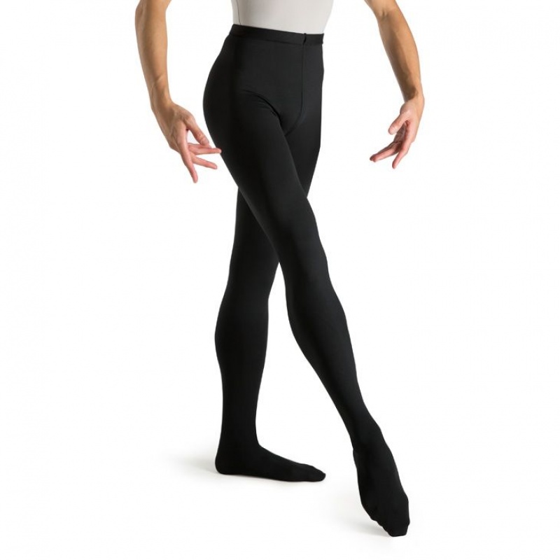 Black Men's Bloch Mirella Footed Tight | EUSVG82443