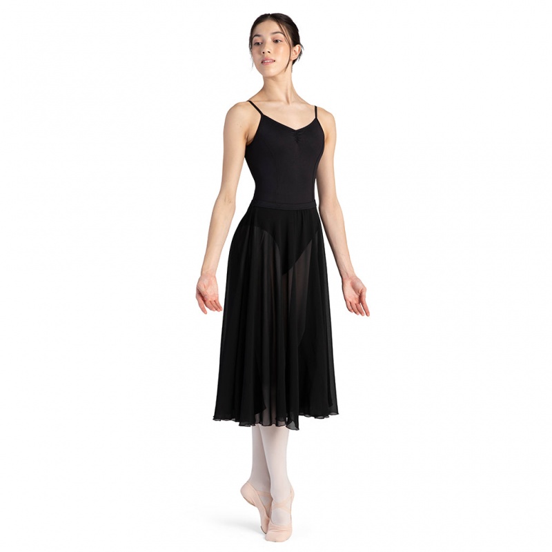 Black Women's Bloch Cambria Full Circle Chiffon Skirts | YUSGT45013