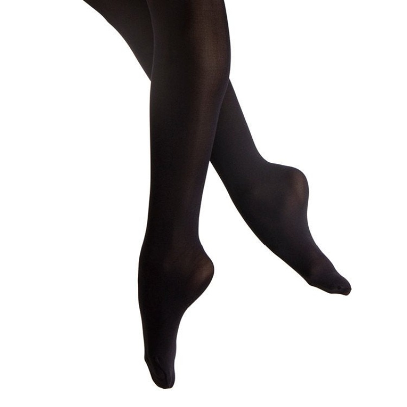 Black Women\'s Bloch Endura Hipstars Footed Tight | YUSVQ75877