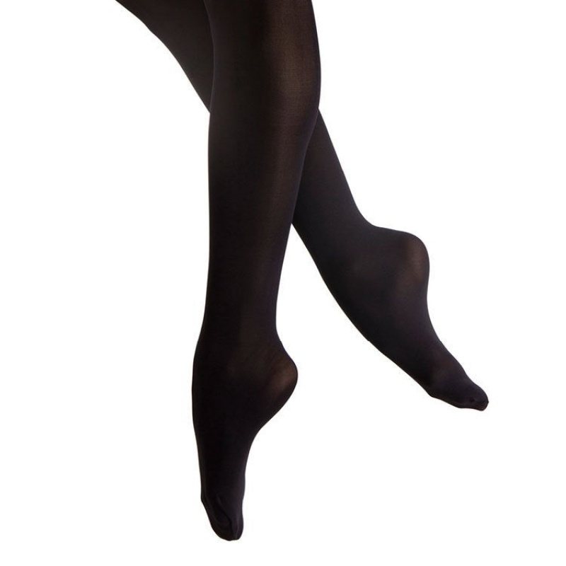 Black Women\'s Bloch Endura Supplex Footed Tight | ZUSNQ12670