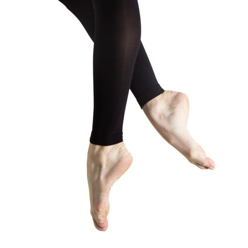 Black Women\'s Bloch Fiesta Supplex Footless Tight | USZDE32248