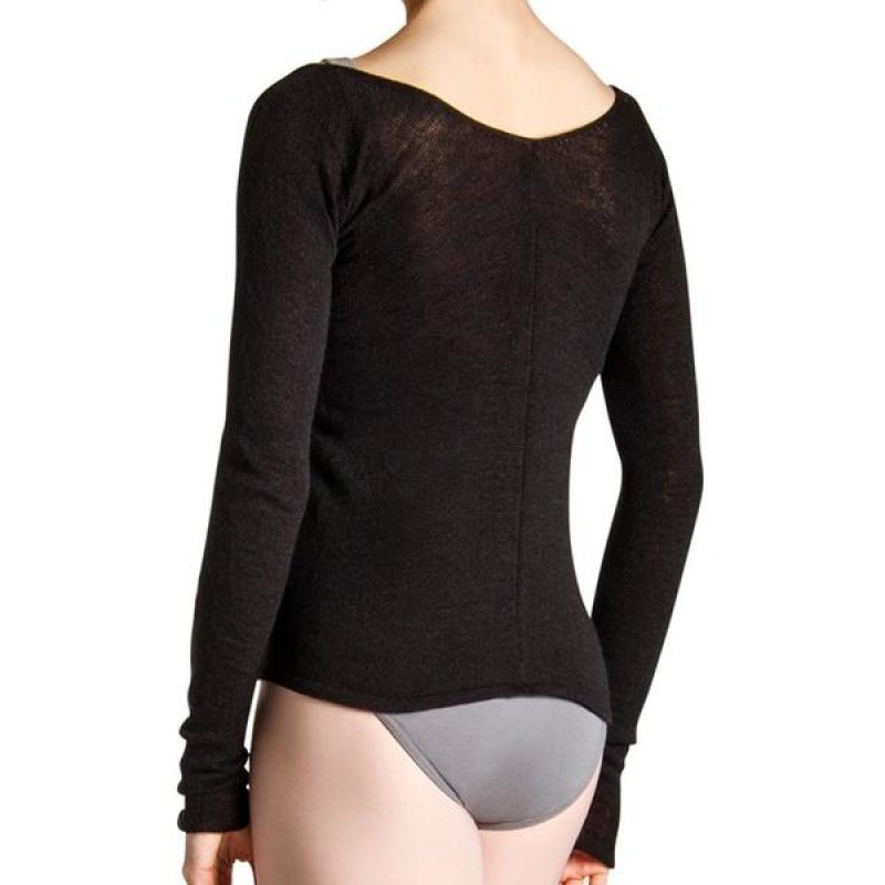 Black Women's Bloch Kara Long Sleeve Knitwear | PUSER95412