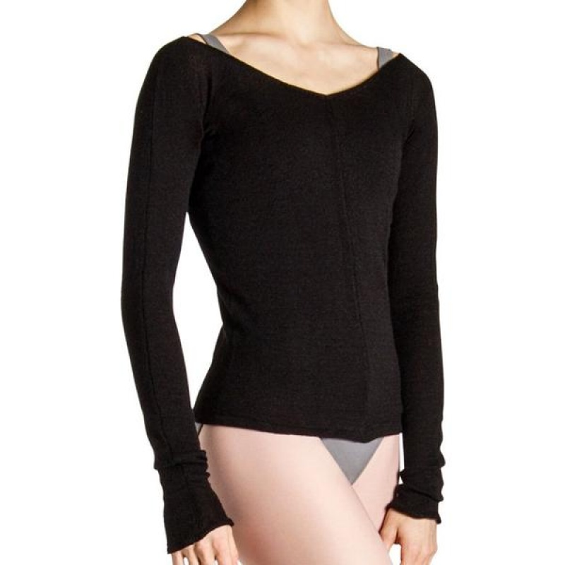 Black Women\'s Bloch Kara Long Sleeve Knitwear | PUSER95412