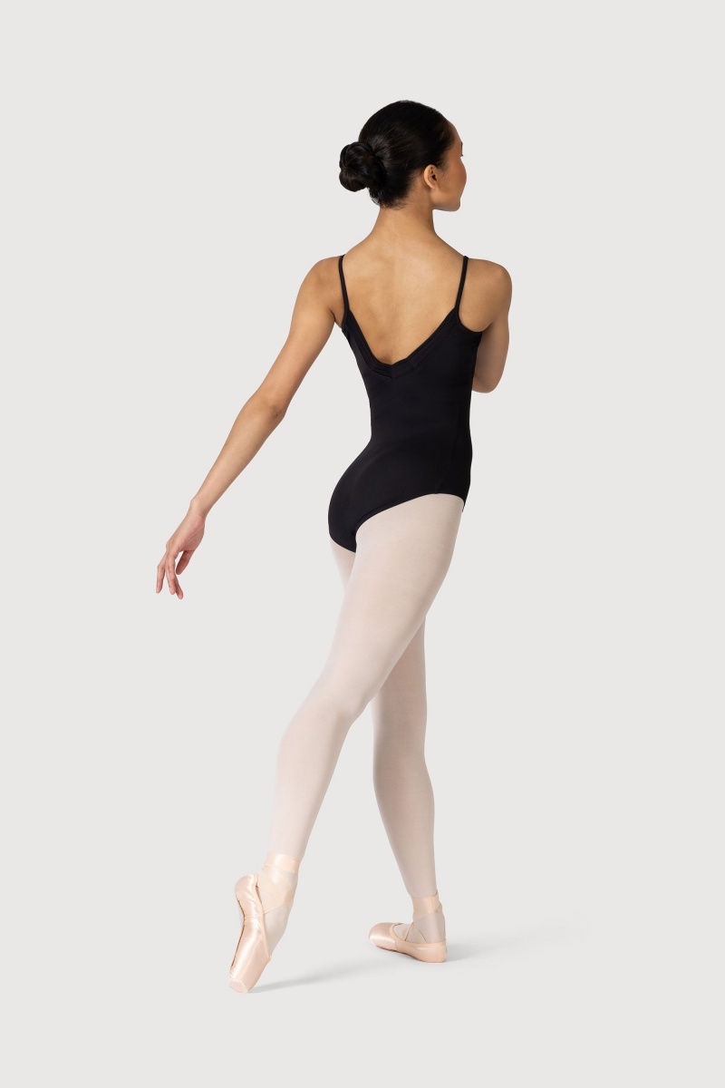 Black Women's Bloch Lustre Camisole Leotards | SUSNY97165