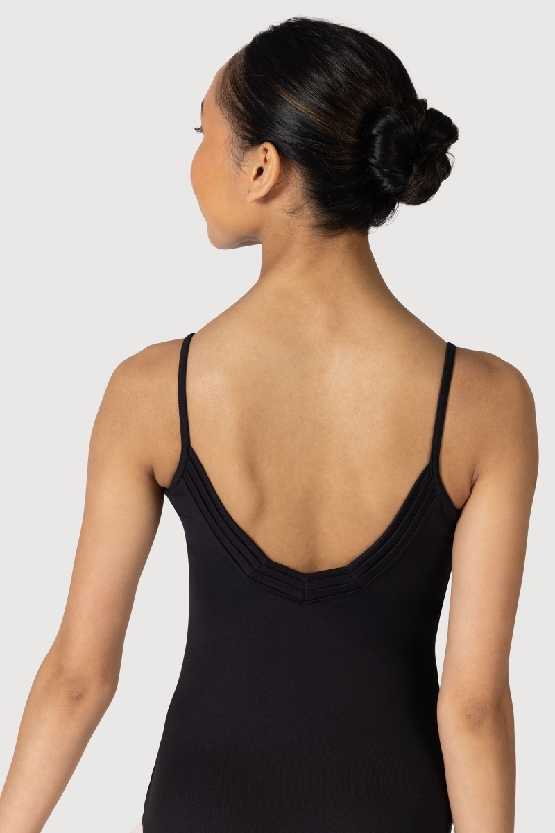 Black Women's Bloch Lustre Camisole Leotards | SUSNY97165