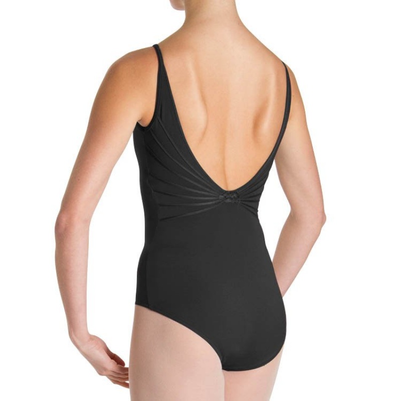 Black Women's Bloch Mirella Moria V Knot Back Leotards | BUSSO66992