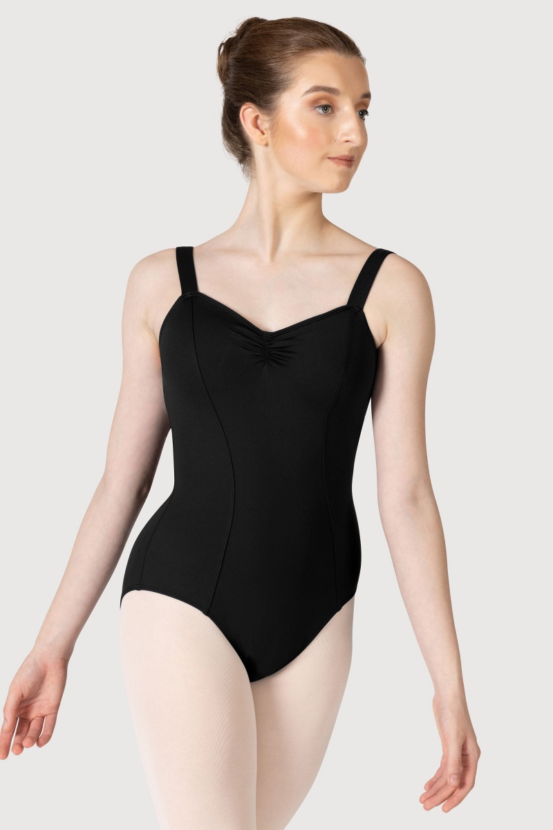 Black Women's Bloch Overture Obelia Princess Seam Leotards | USQAV56863