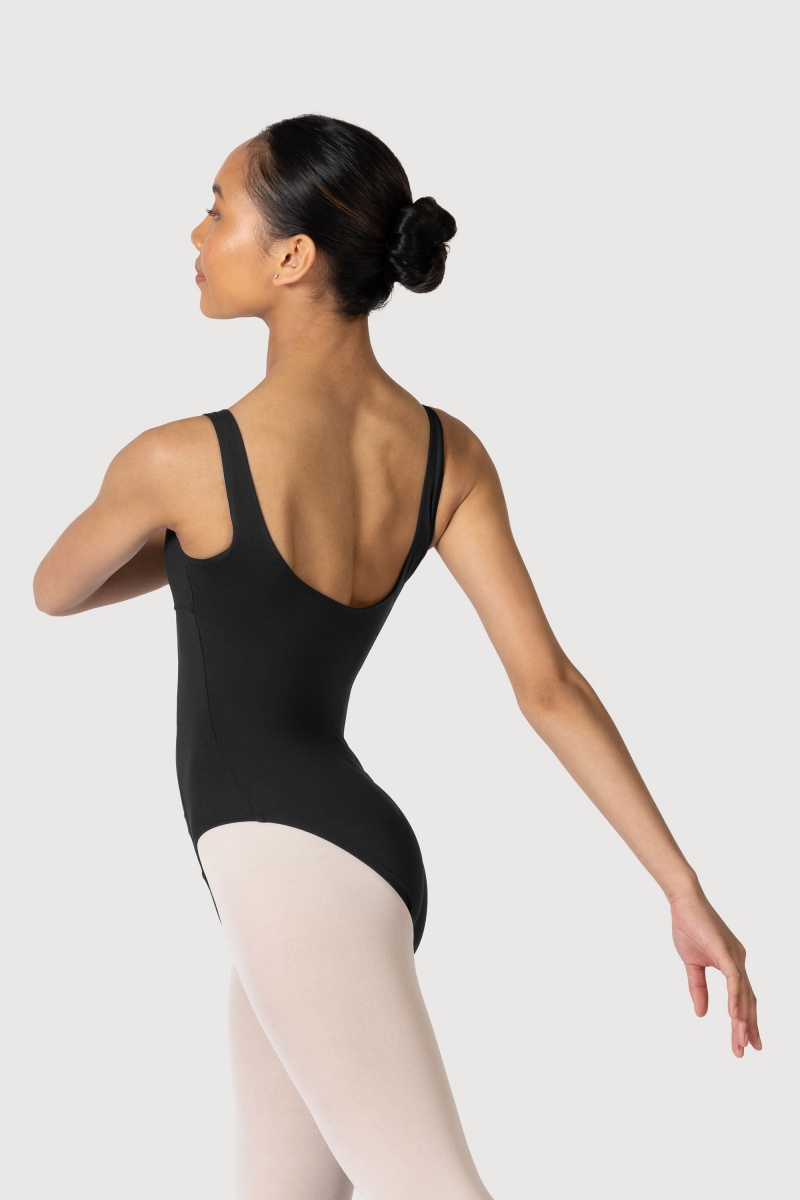 Black Women's Bloch Overture Ondina Princess Seam Leotards | AUSDF41663