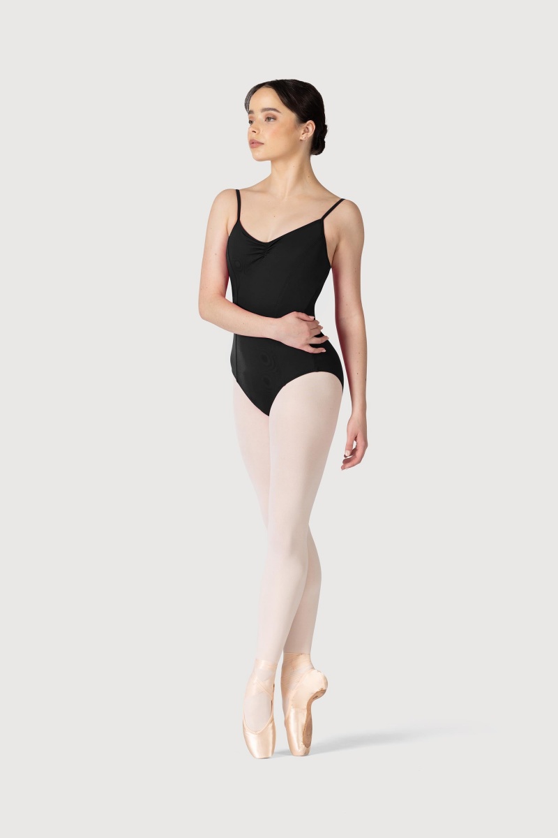 Black Women's Bloch Overture Oxana Quad Strap Leotards | GUSEC24673