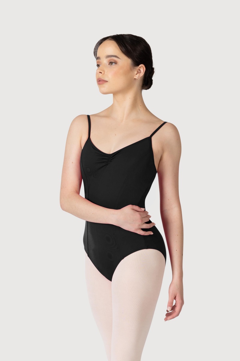 Black Women\'s Bloch Overture Oxana Quad Strap Leotards | GUSEC24673