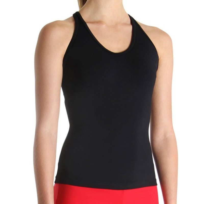 Black Women's Bloch T Back Singlet Tops | USICD99934