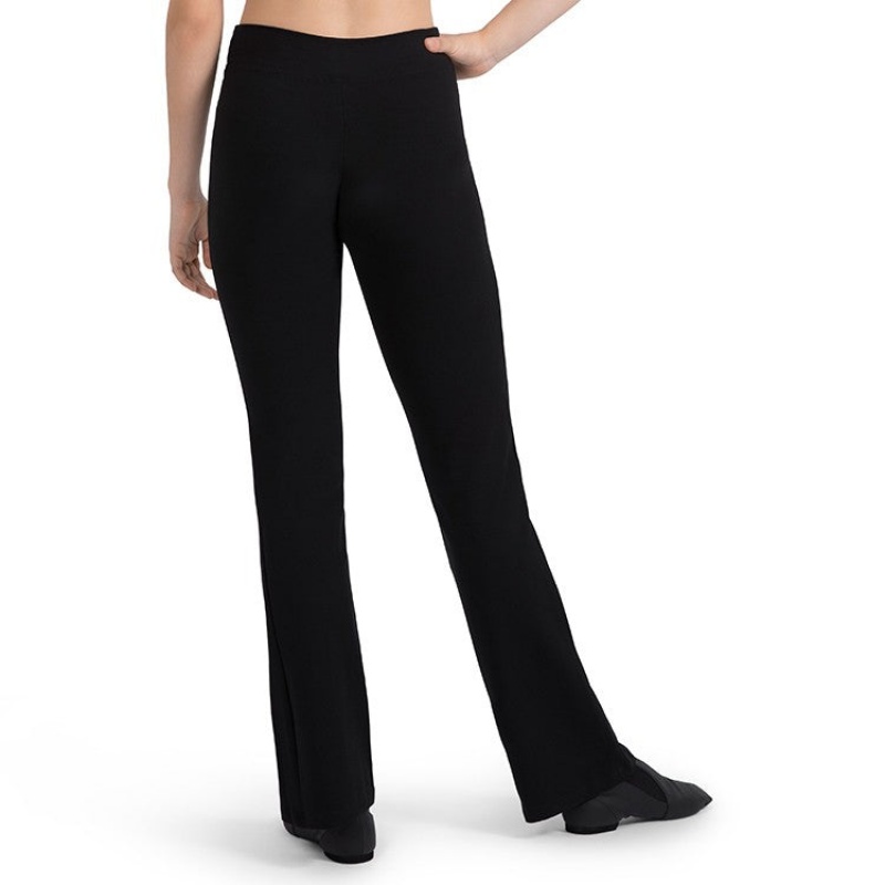 Black Women's Bloch V Front Full Length Jazz Bottoms | FUSHY23153