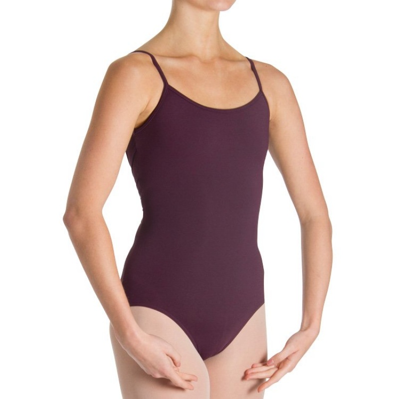 Blackberry Women's Bloch Mirella Moria V Knot Back Leotards | PUSER68659