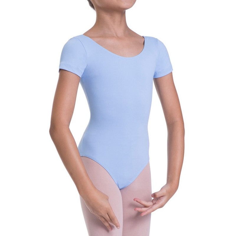 Bluebird Kids' Bloch Overture Olisia Short Sleeve Leotards | DUSKV88500