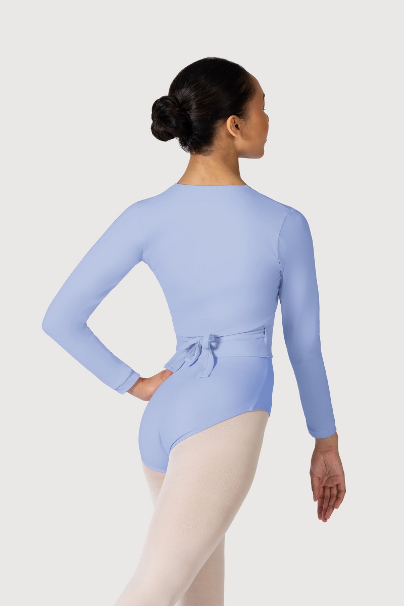 Bluebird Women's Bloch Overture Crossover Long Sleeve Wrap Tops | ZUSNQ84557