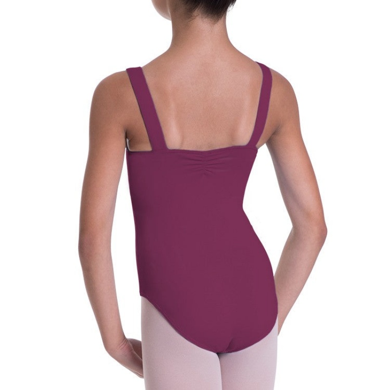 Burgundy Kids' Bloch Overture Obelia Princess Seam Leotards | LUSTR63233