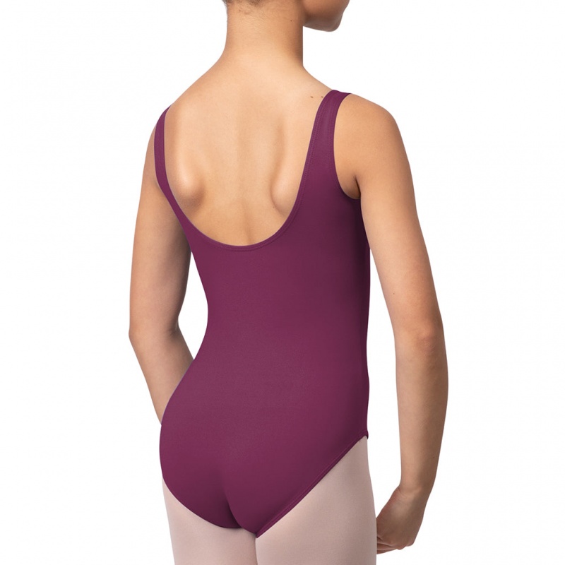 Burgundy Kids' Bloch Overture Ondina Princess Seam Leotards | EUSHC95634