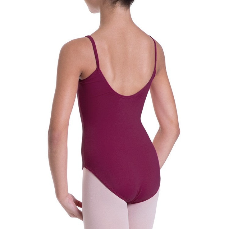 Burgundy Kids' Bloch Overture Oriana Princess Seam Leotards | USZPD25114