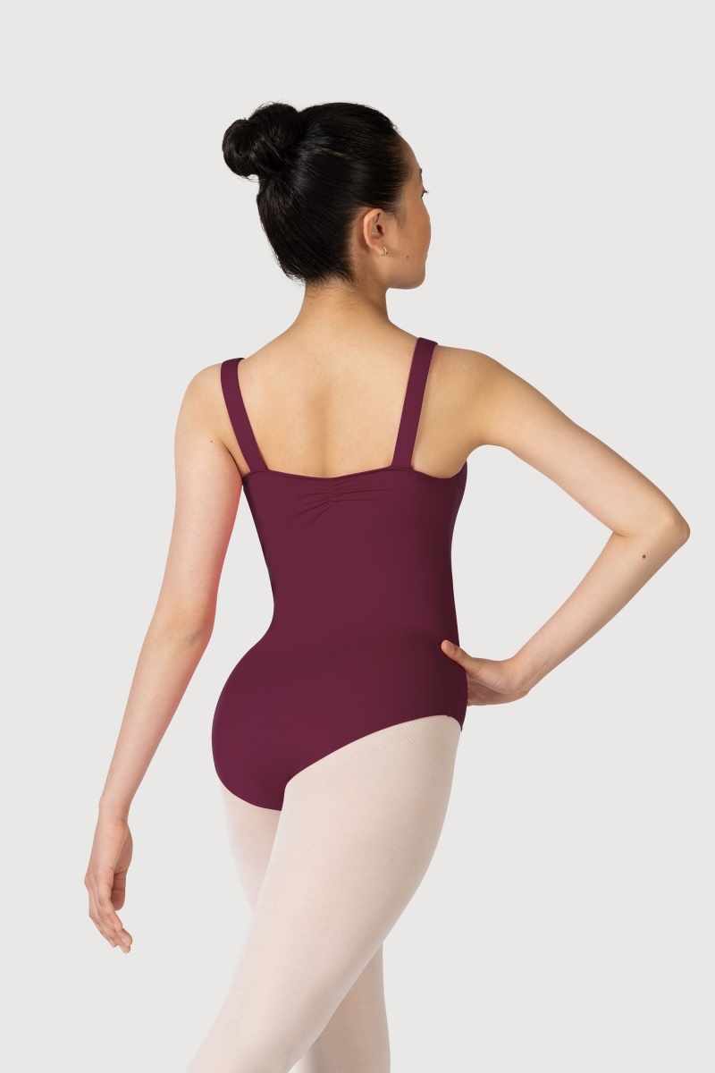 Burgundy Women's Bloch Overture Obelia Princess Seam Leotards | USJBT45281