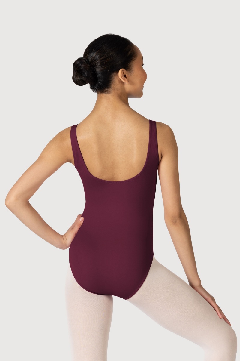 Burgundy Women\'s Bloch Overture Ondina Princess Seam Leotards | EUSVG26666