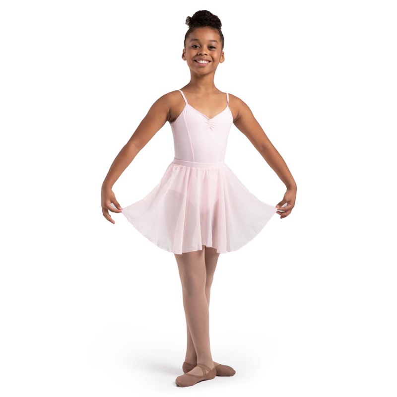 Candy Pink Kids' Bloch Chayanne Chiffon Short Circle Skirts | PUSQX48181