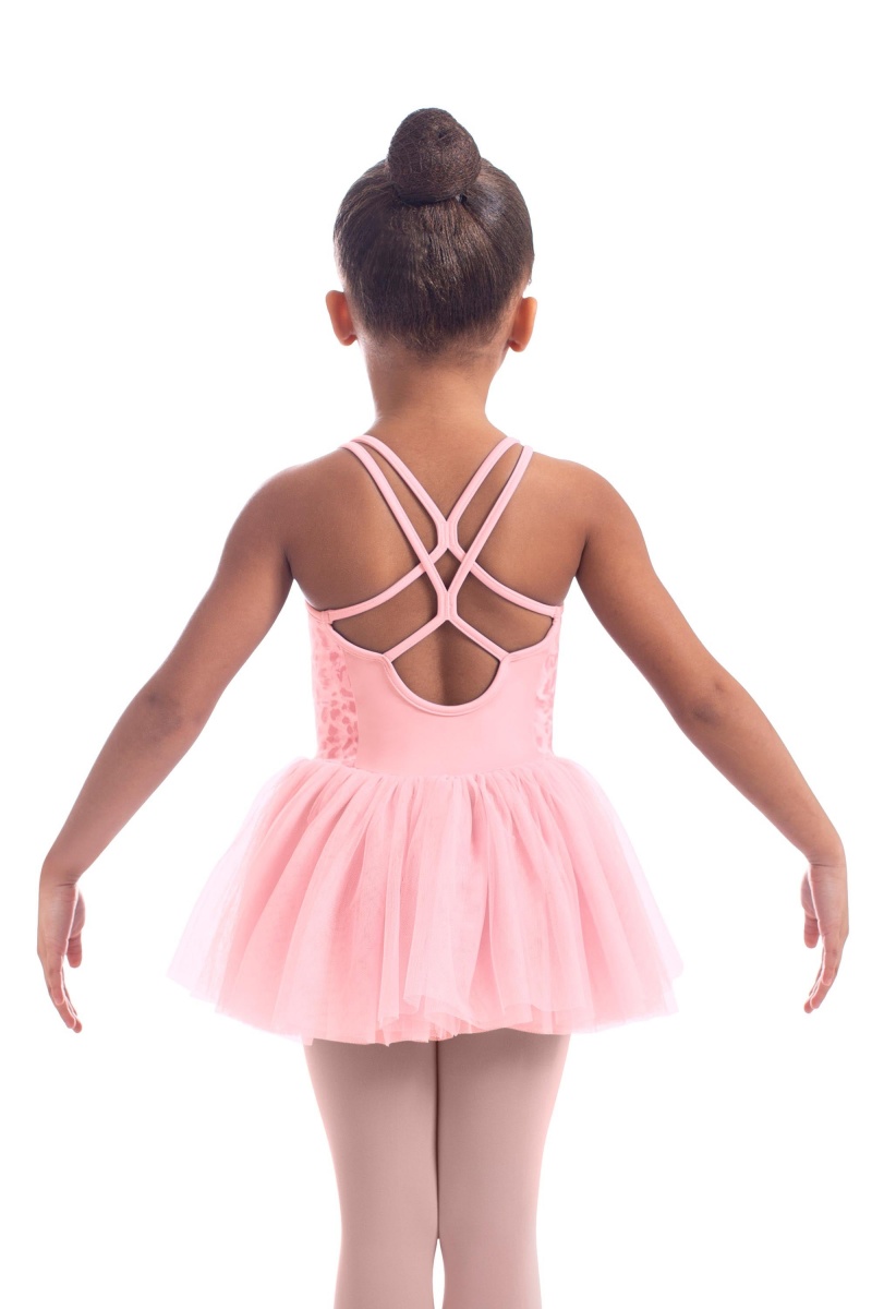 Candy Pink Kids' Bloch Mendy Animal Printed Mesh Tutu Leotards | USNZX85391