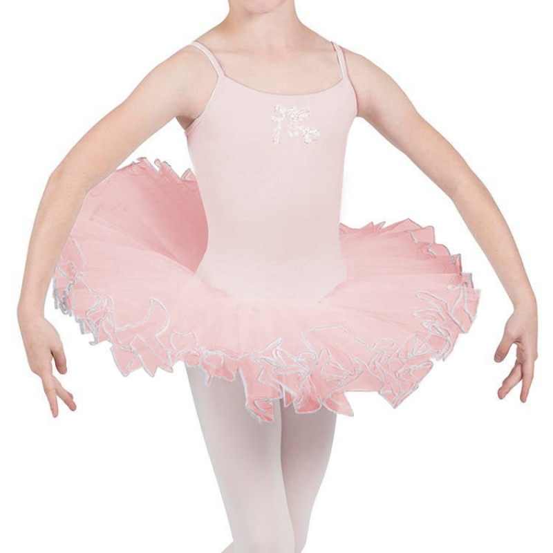 Candy Pink Kids' Bloch Silvana Diamante Dress | USZDE26745