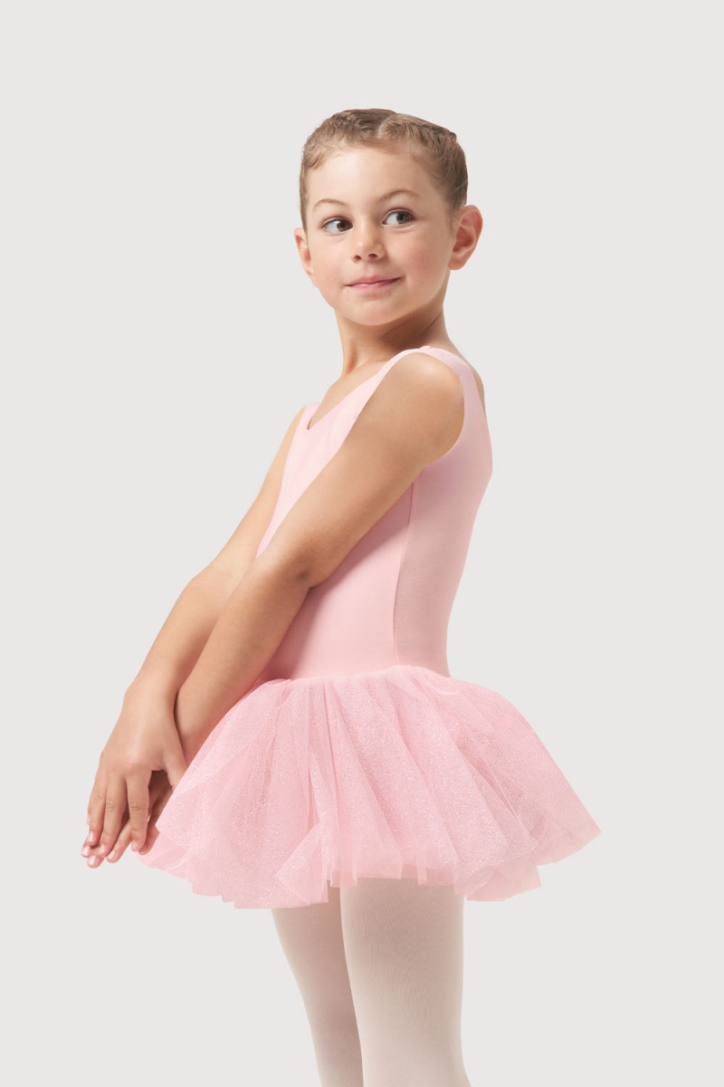 Candy Pink Kids\' Bloch Sparkle Dress | USXMI15617