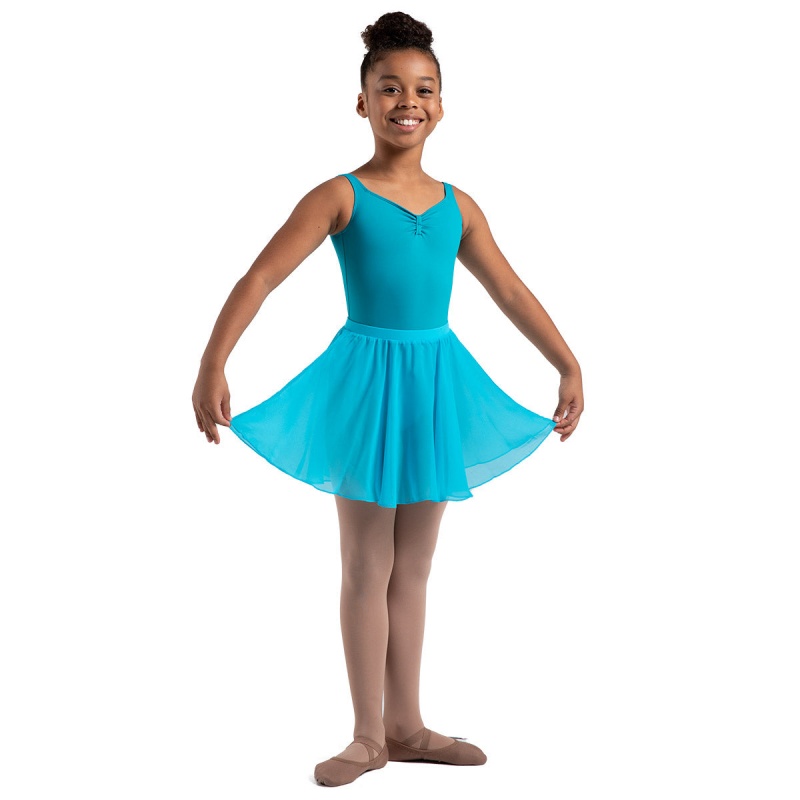 Capri Blue Kids' Bloch Chayanne Chiffon Short Circle Skirts | USXMI28624