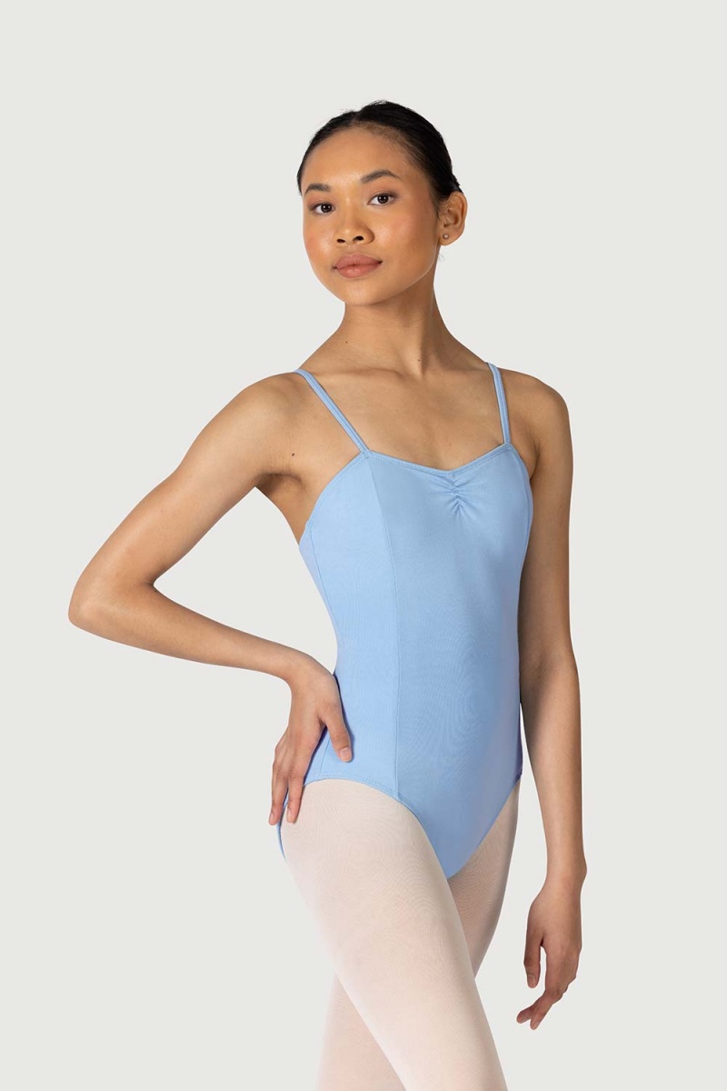 Chambray Women\'s Bloch Claudette Gathered Cami Leotards | USEAH37448