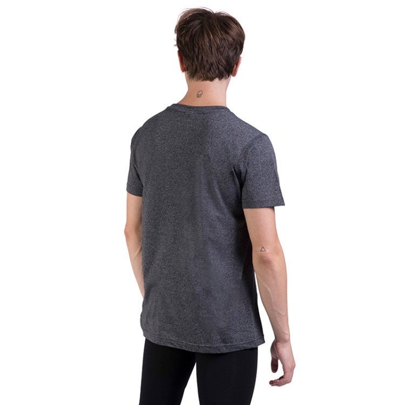 Dark Heather Men's Bloch Heath Relaxed Slim Fit Tops | AUSDF44476