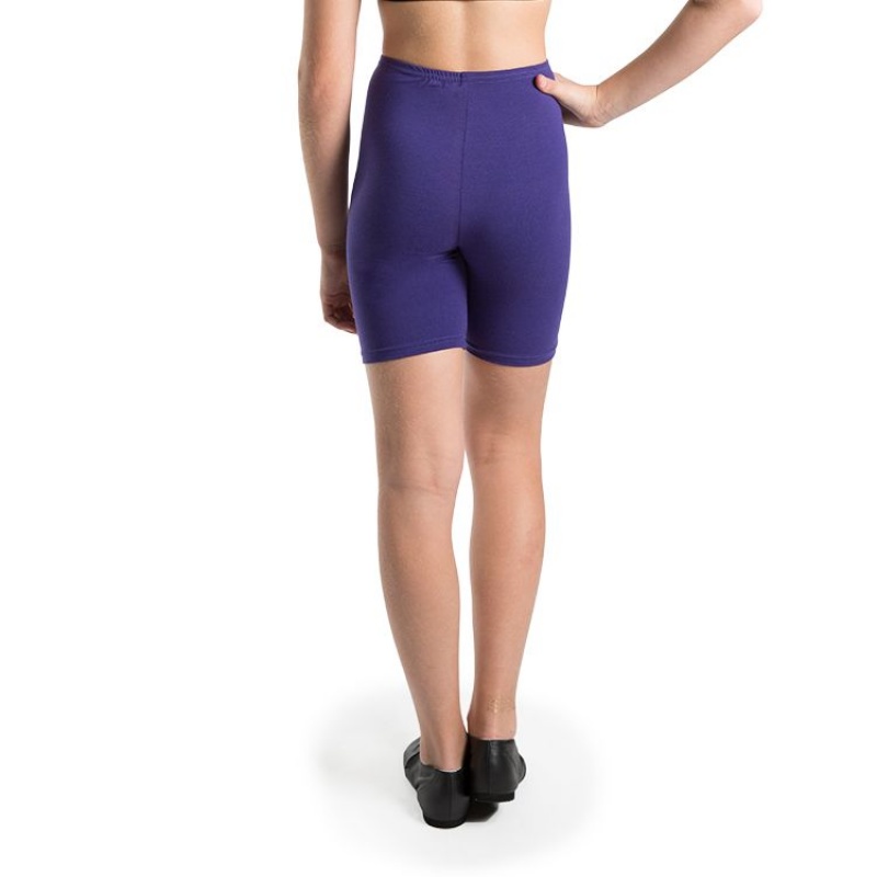 Deep Purple Kids' Bloch Basic Bike Length Short Bottoms | PUSER21466