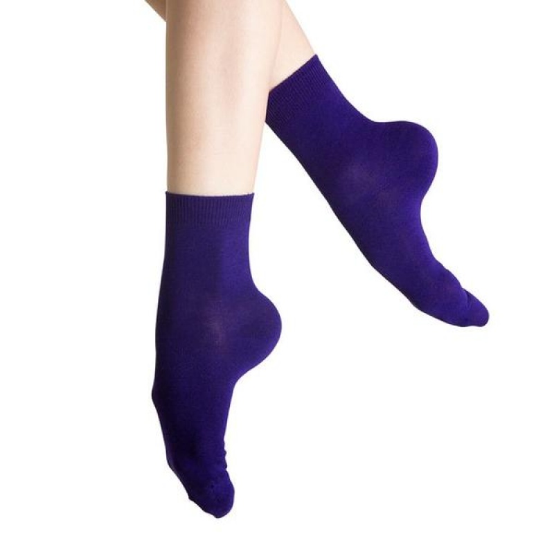 Deep Purple Women's Bloch Ankle Socks | USXBR34432