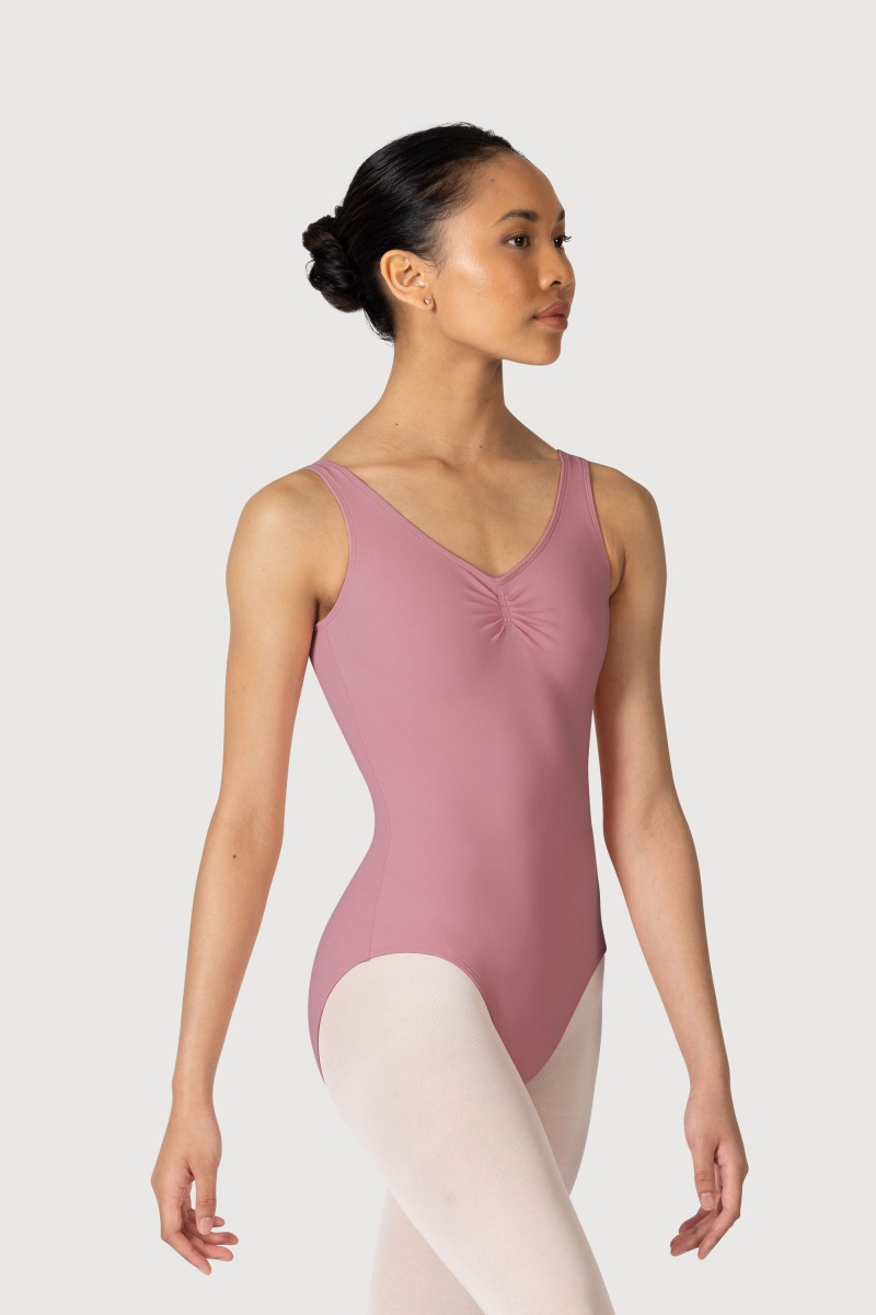 Dusk Women's Bloch Overture Odetta Sleeveless Pleat Leotards | BUSSO16392